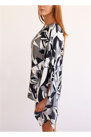 Black and white silk tunic Capri Chic | CASACCASETAPNERO